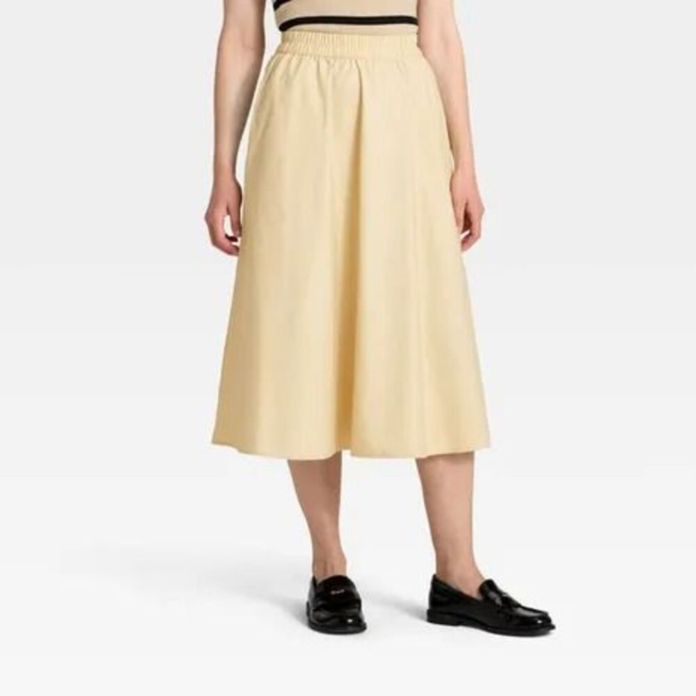 Women's Midi Skirt - A New Day Cream L